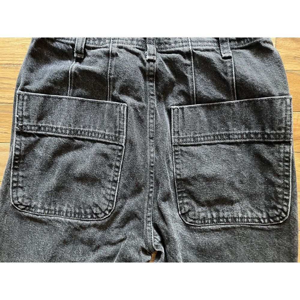 Free‎ People We The Free Women's High Rise Tapered Leg Frayed Hem Jeans Black 24 - Picture 7 of 9